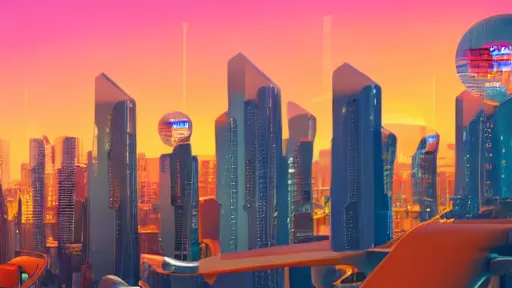 Africa skyline with modern buildings. 