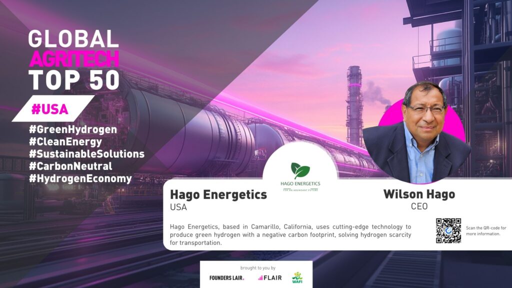 Hago Energetics from USA. Global AgriTech Startups Top 50