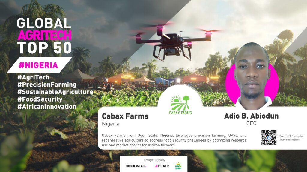 Cabax Farms form Nigeria. Global AgriTech Startups Top 50