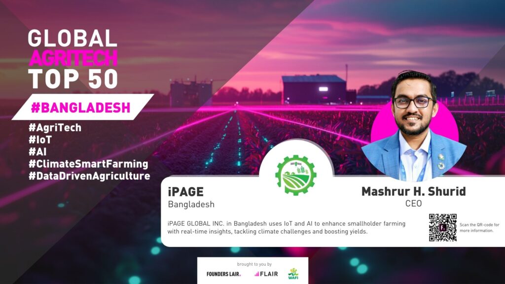 iPAGE from Bangladesh. Global AgriTech Startups Top 50