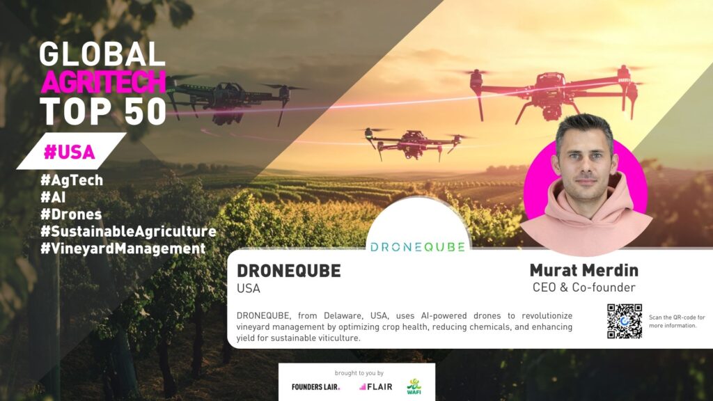 DRONEQUBE from the USA. Global AgriTech Startups Top 50