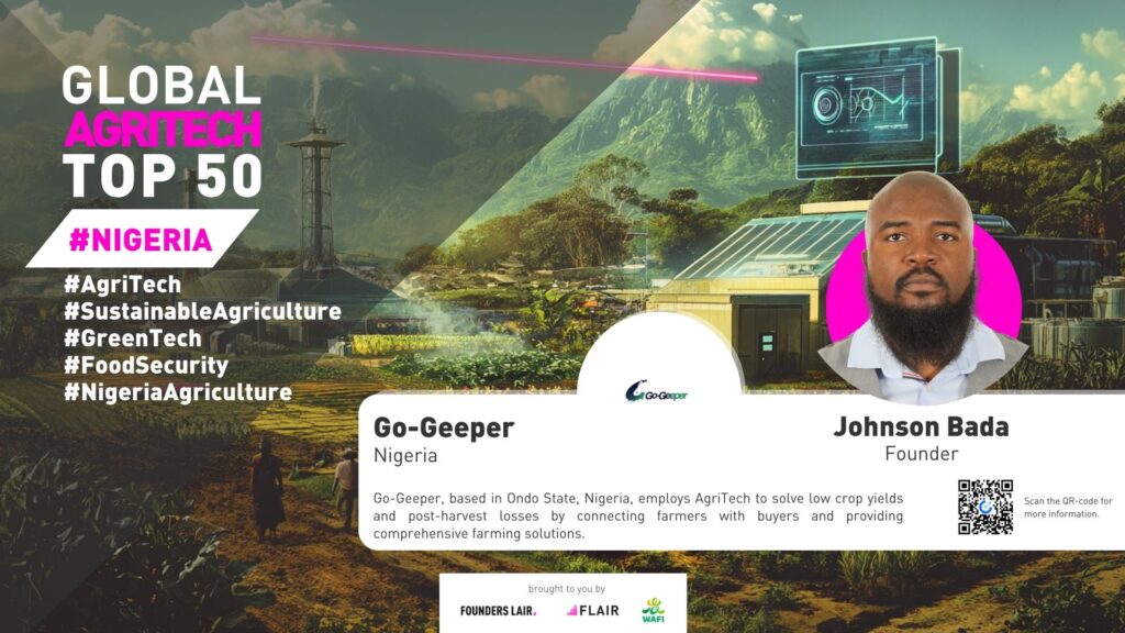 Go-Geeper from Nigeria connecting farmers and part of the Global AgriTech Startups Top 50.