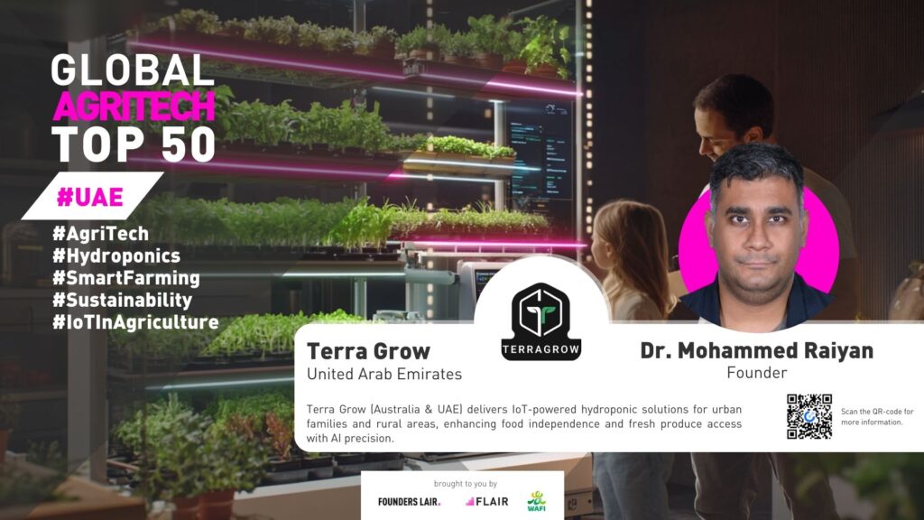 Terra Grow from the UAE enhances food independence and fresh produce access with AI